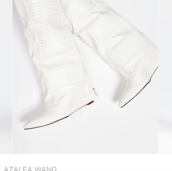Azela Wang White Boots New 🆕 - Picture 4 of 8